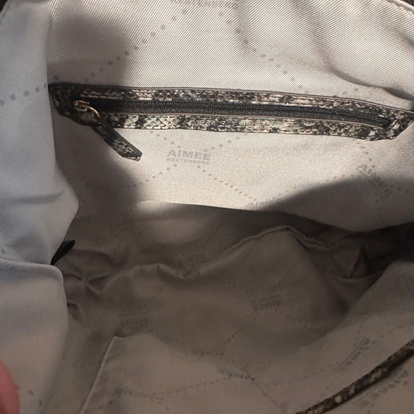 Aimee Kestenberg Collection Chic Snakeskin Patterned Shoulder Bag NWOT - Picture 10 of 12